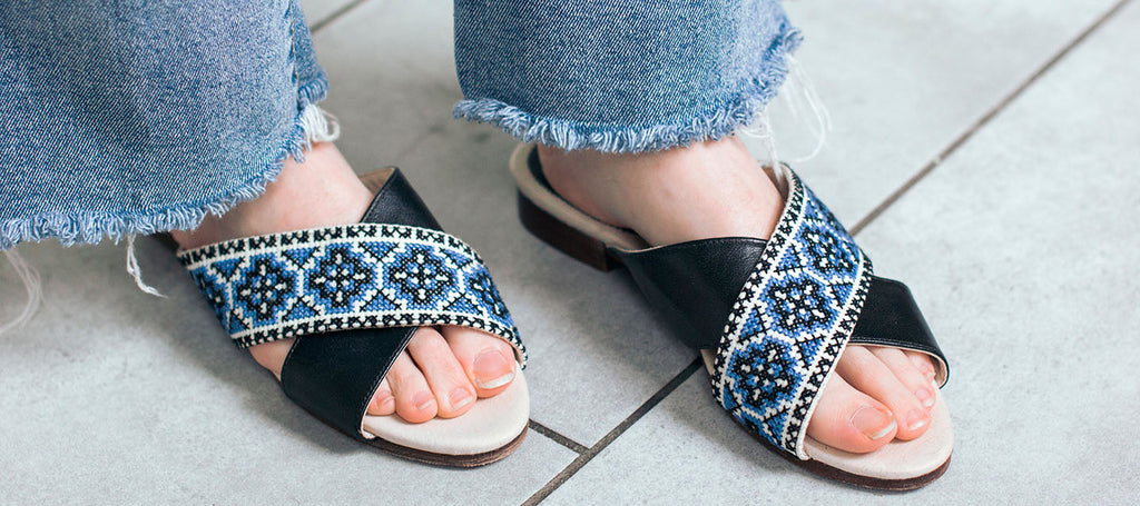 Walk With Purpose: Embrace Summer in Tatreez-Embroidered Sandals
