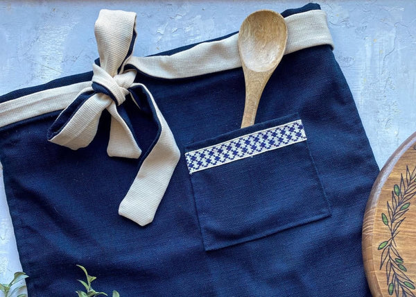 Presale: Kuffiyeh Apron in Blue - Darzah