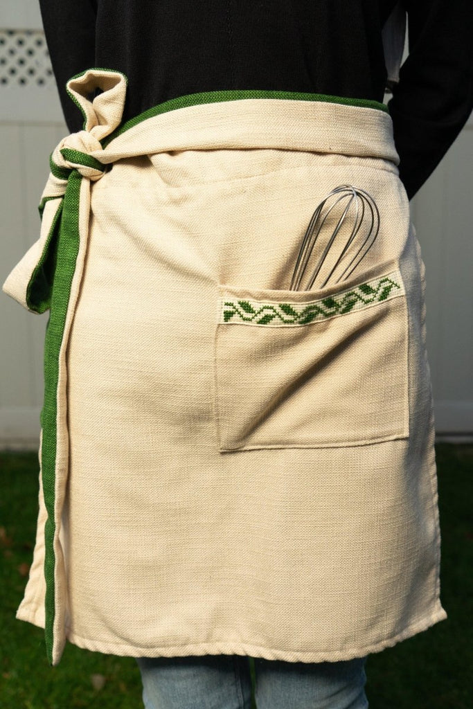 Presale: Olive Branch Apron in Vanilla Cream - Darzah