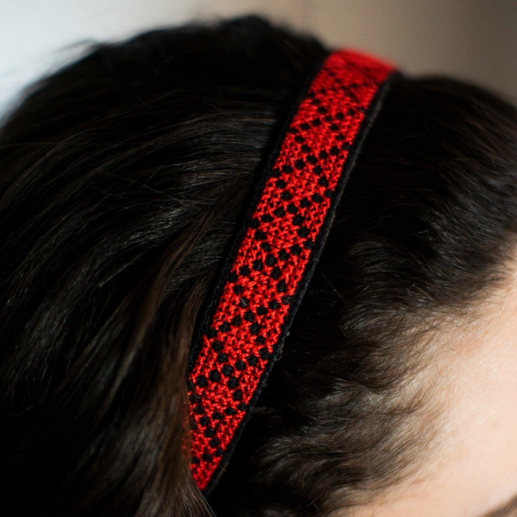 Tatreez Headband in Red - Darzah