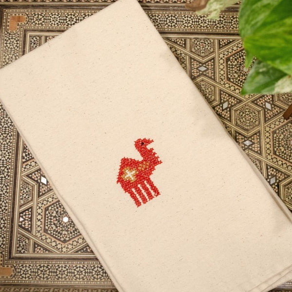 Tatreez Tea Towel Set: Rooster & Camel - Darzah